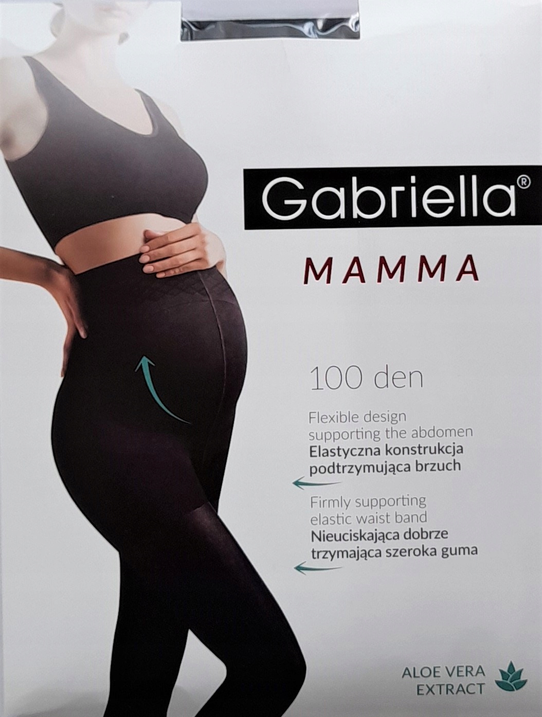 

Rajstopy ciążowe Gabriella Mamma 100 Den Nero 5/XL