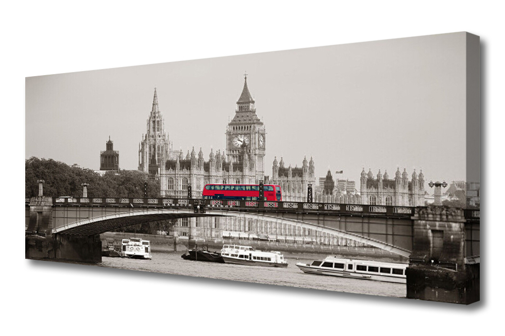 obraz na plátně Most Londýn Big Ben 125x50