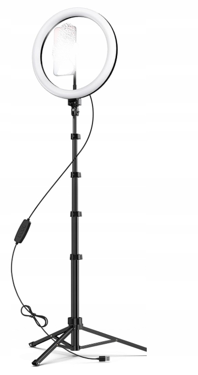 Lampa pierścieniowa ze statywem Atumtek 12"