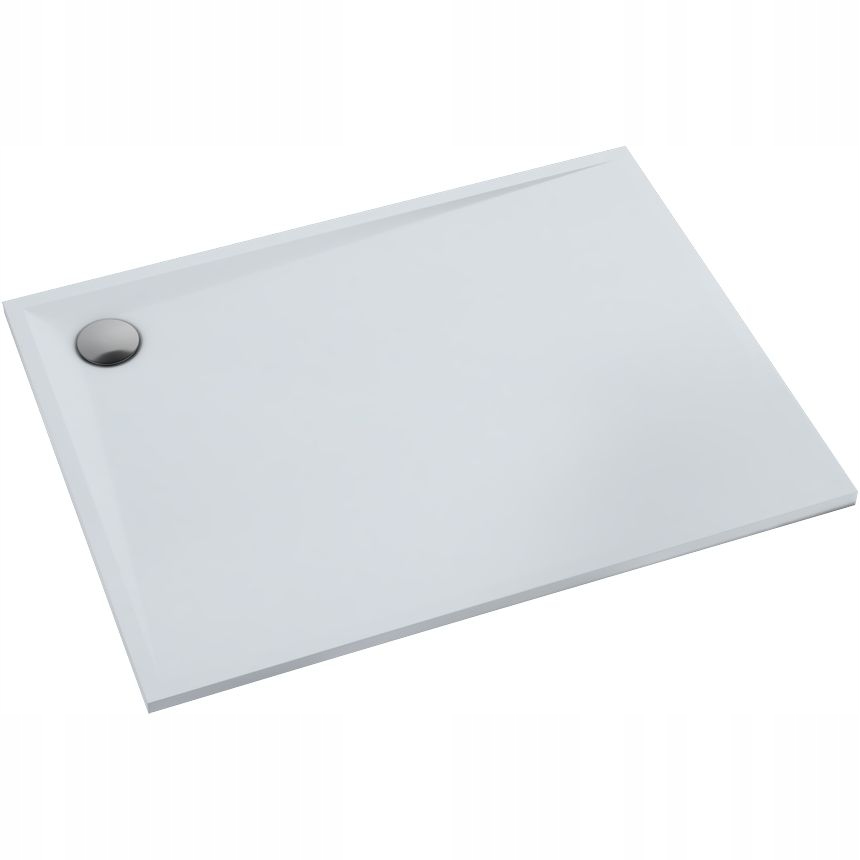 Brodzik prysznicowy kompozytowy biały niski 80x90