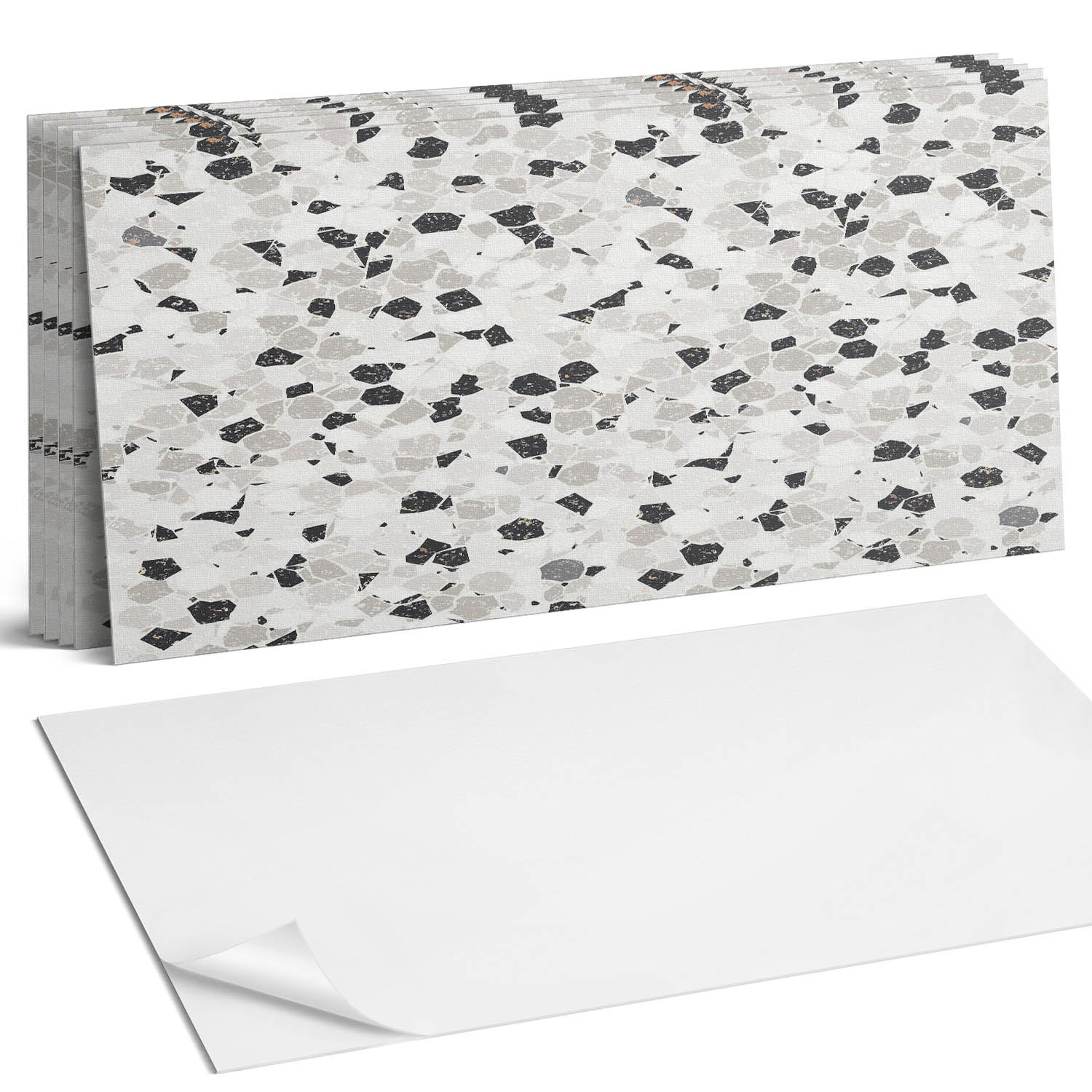 Pvc vinylové dlaždice s motívom terakoty a prírodnými kameňmi 6 x 60 x 30 cm