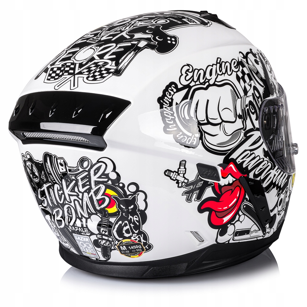 KASK INTEGRALNY LAZER RAFALE EVO STICKERBOMB r XL Typ Integralne / Pełne