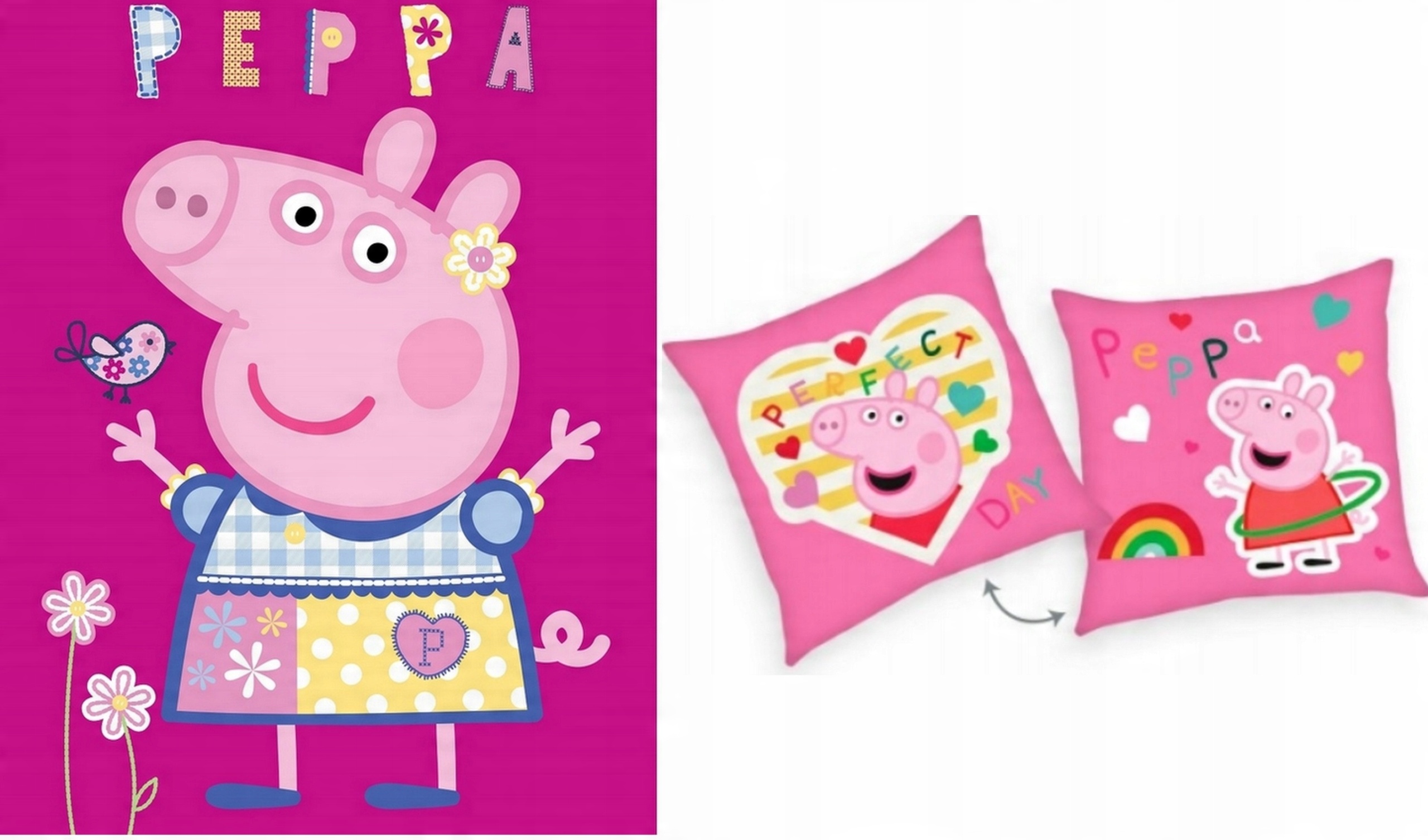 

Kocyk i poduszka Świnka Peppa Pig do przedszkola