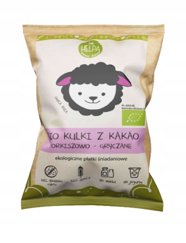 HELPA BIO KULKI GRYCZANO-ORKISZOWE Z KAKAO PŁATKI ŚNIADANIOWE EKO 160g EAN (GTIN) 59042570431460