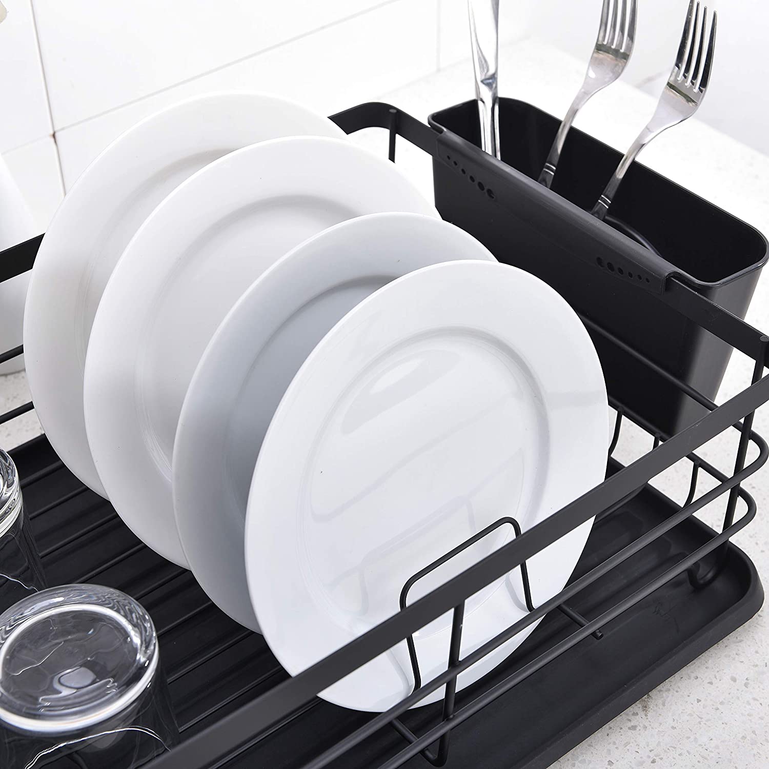 SUSZARKA DO NACZYŃ STOJĄCA CZARNA METALOWA OCIEKACZ NA NACZYNIA Rodzaj ociekacz (suszarka)