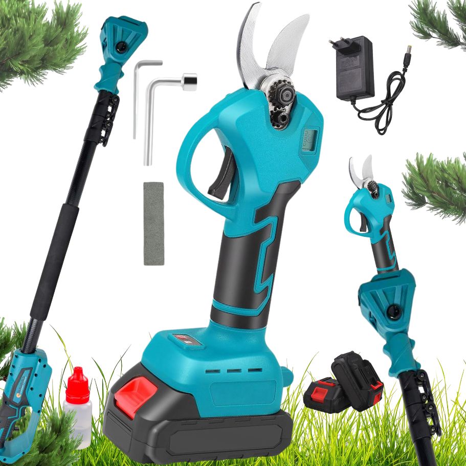 Zahradní nůžky S Výložníkem 200 CM Akumulátorové Nůžky Na Stromy 2 Aku Sada