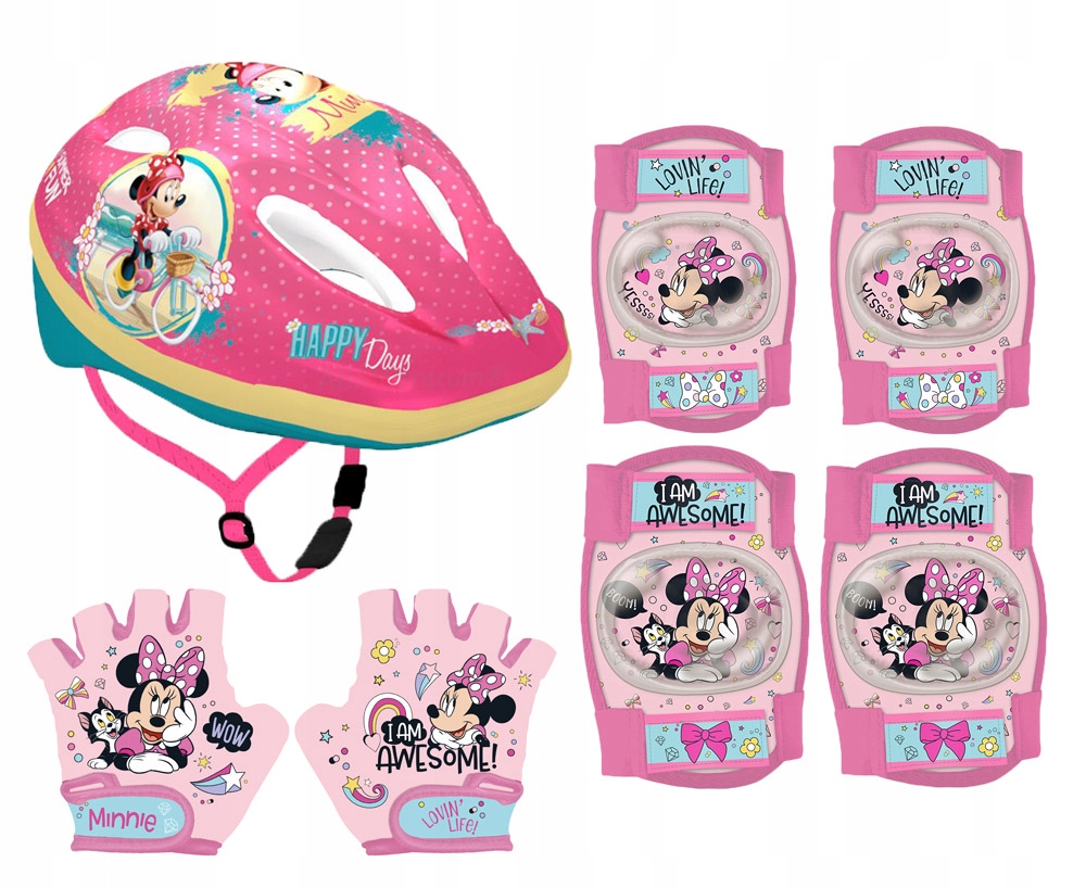 

4x Ochraniacze Kask Rowerowy Rękawiczki Disney Min