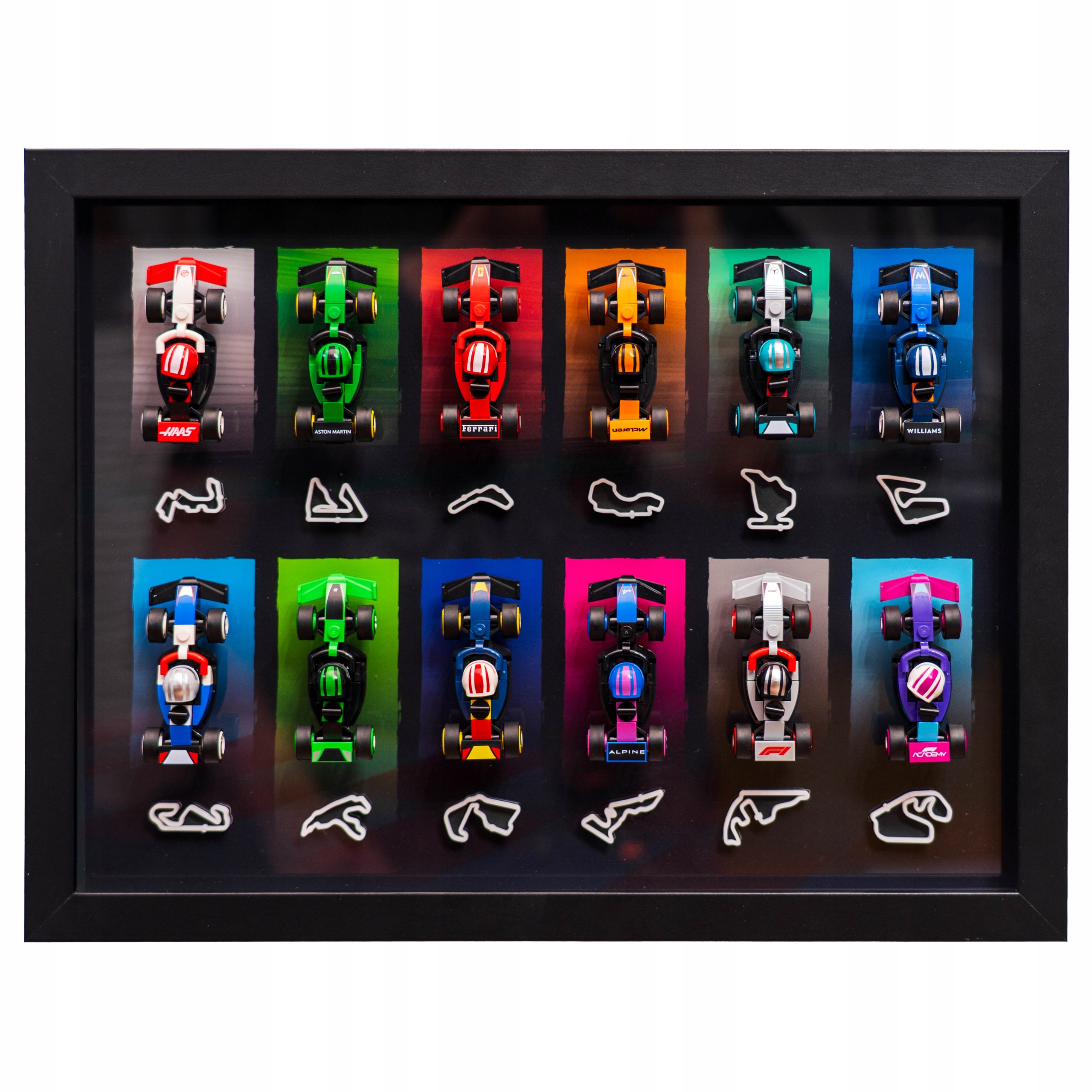 Ramka Gablota na modele Lego 71049 Minifigures Kolekcjonerskie bolidy F1