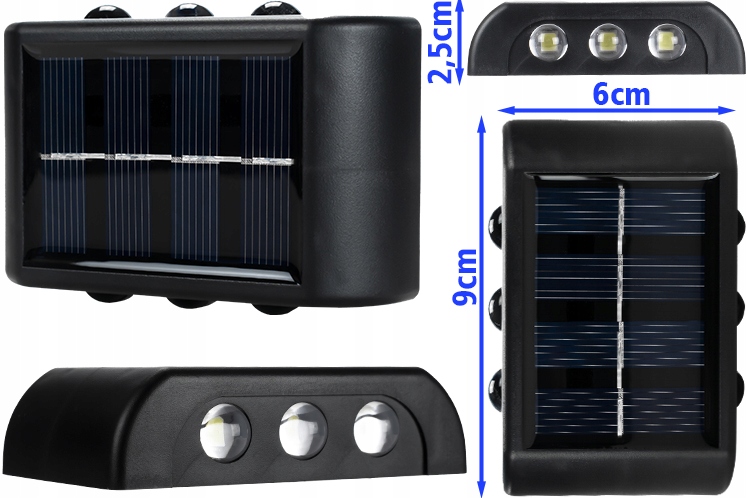 LAMPA SOLARNA LED DO ALTANY ŚCIENNA OGRODOWA ELEWACYJNA ZEWNĘTRZNA IP65 Klasa efektywności energetycznej - stara klasyfikacja A++