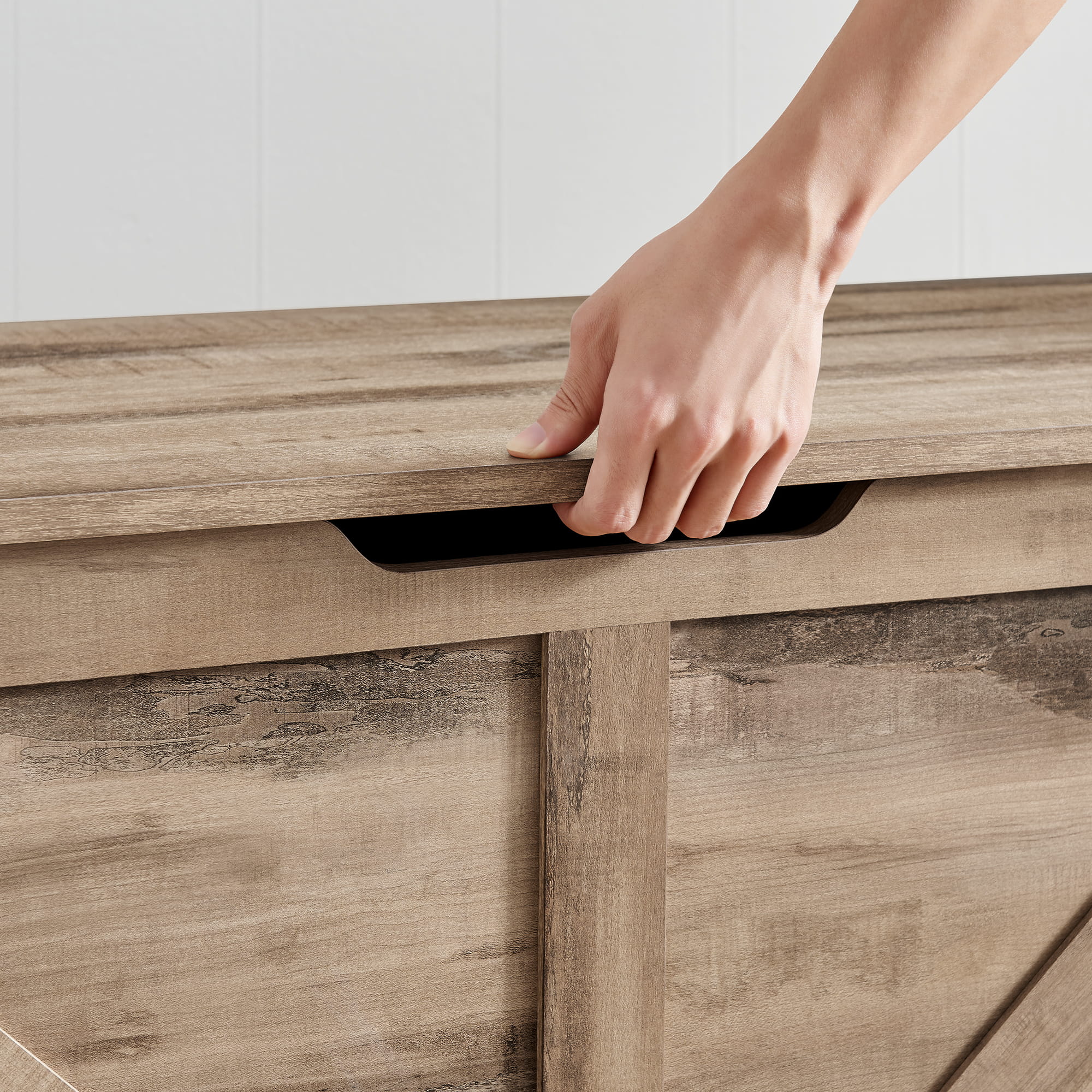 Skrzynia siedzisko industrialna retro rustykalny beż Pojemność skrzyni 180 l