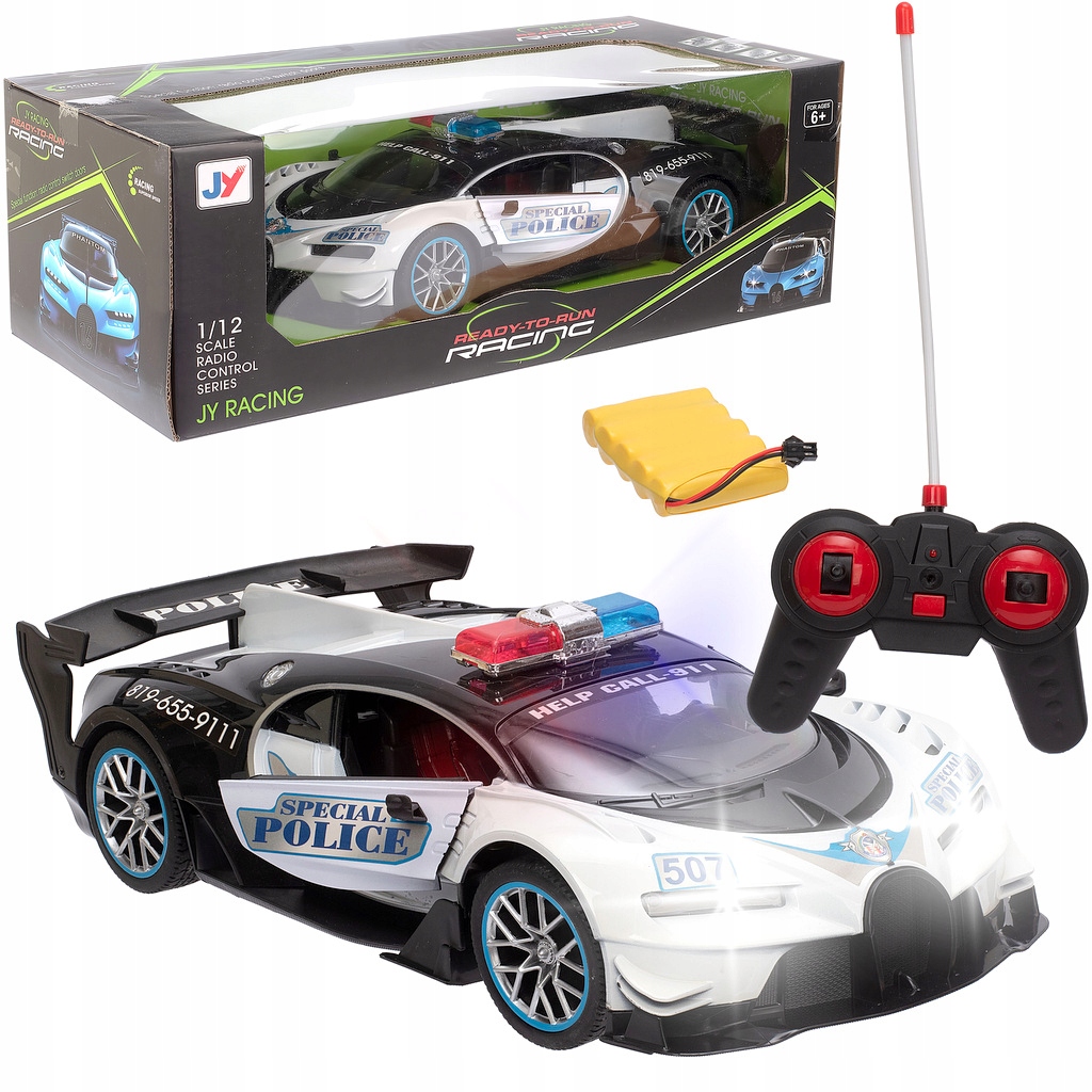 POLICJA RADIOWÓZ AUTO SPORTOWE STEROWANE Policyjne RC DRZWI Z PILOTA