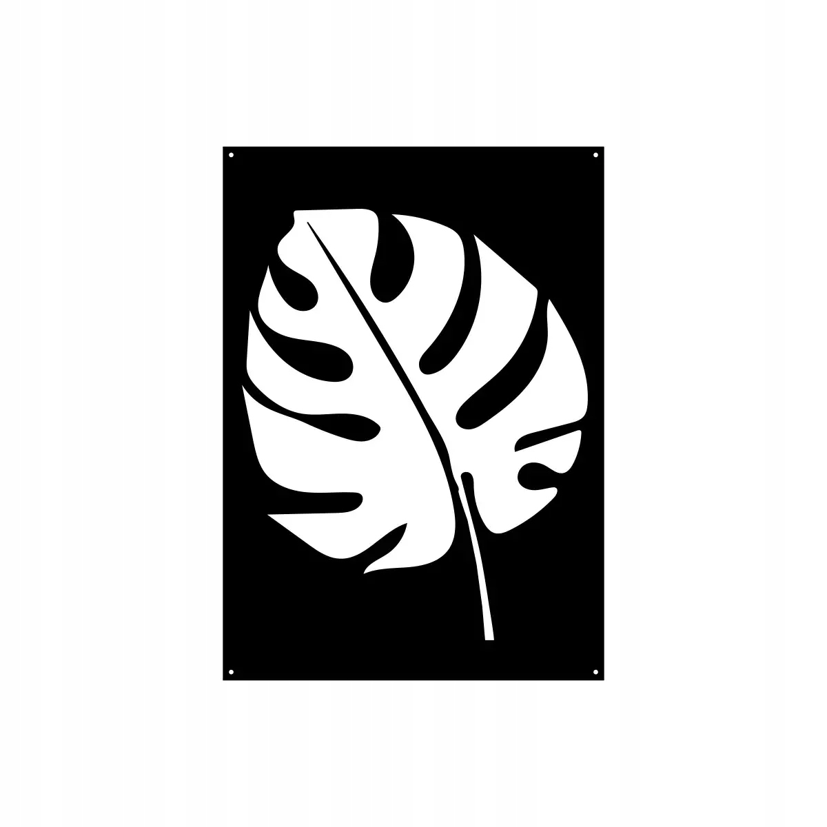 Kovový Dekor Ocelový Obraz na zeď List Monstera