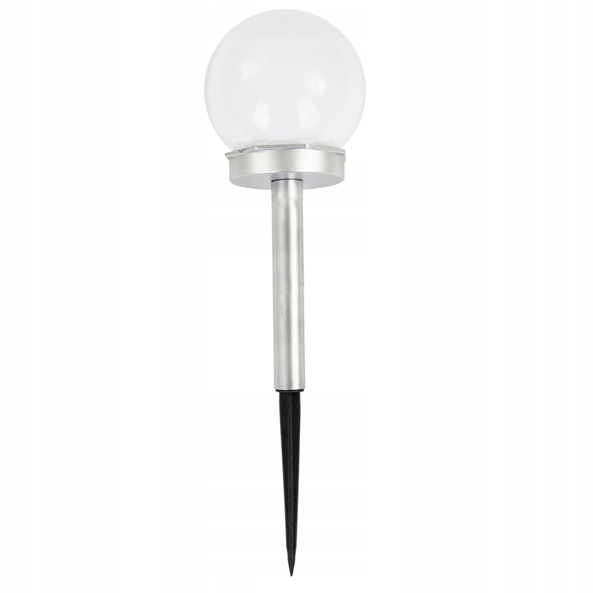 OGRODOWA LAMPA SOLARNA LED 10cm KULA BIAŁA MLECZNA OZDOBA DEKORACJA