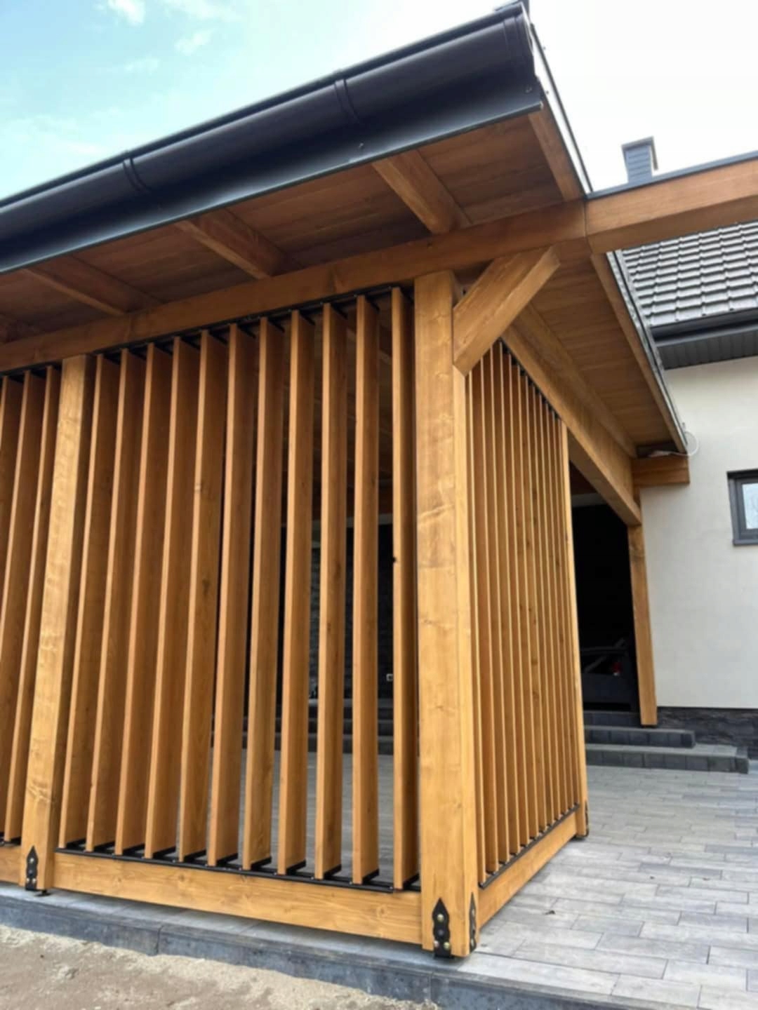 Żaluzje tarasowe pionowe uchwyt mechanizm aluminiowy zewnetrzny ruchomy Wysokość całkowita 93 cm