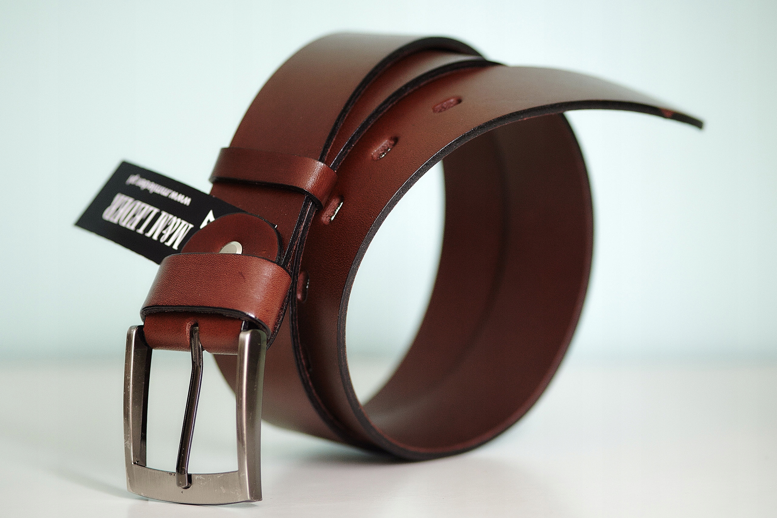 

Pasek Skórzany Męski Brąz 100cm Szeroki