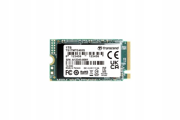 Transcend Ssd 400S 512GB, M.2 2242, PCIe Gen3x4, NVMe, 3D Tlc, bez…