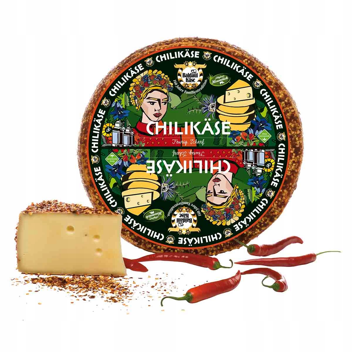 Levně Baldauf Wildblumenkäse zrající sýr v chilli, kousek cca 500 g