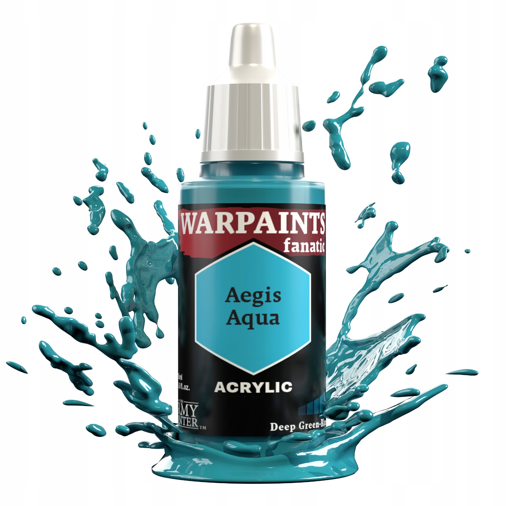 Niebieska farba The Army Painter: Warpaints Fanatic Aegis Aqua 18 ml