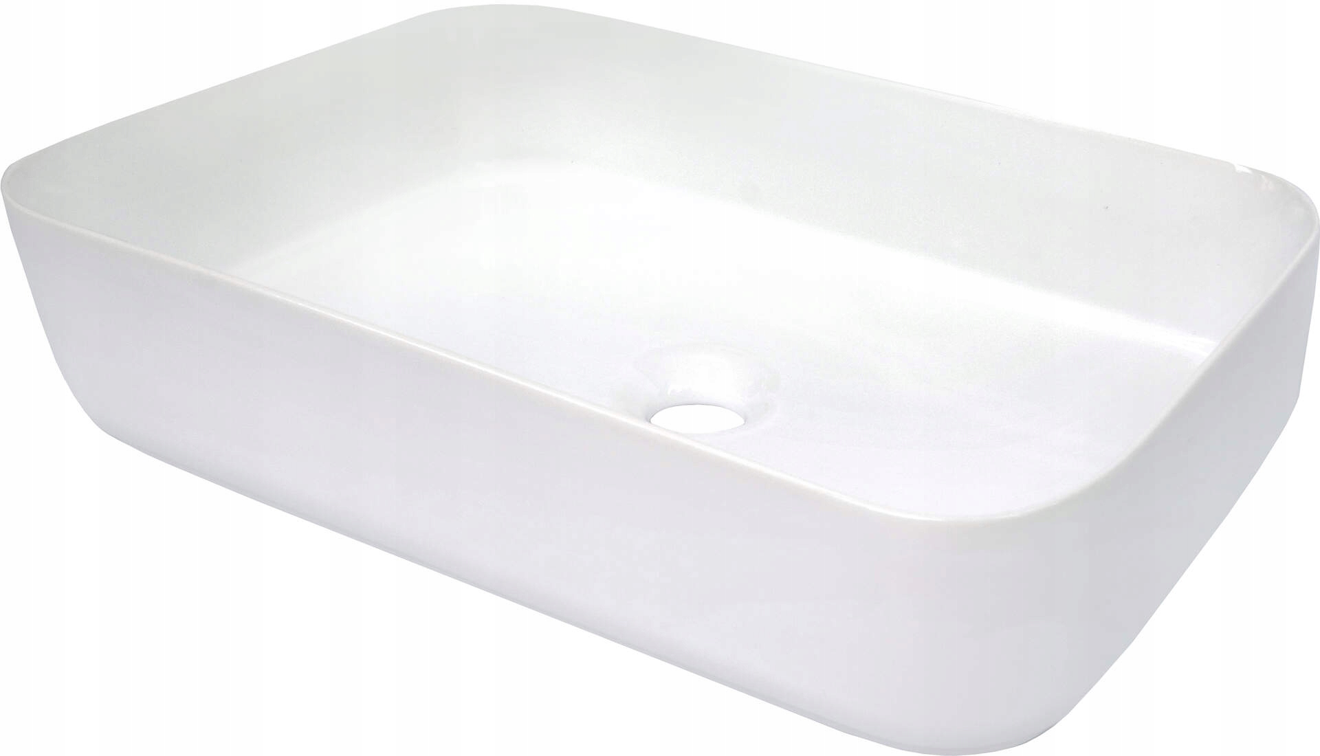 Deante keramické umyvadlo na desku, bílá barva, 505 x 365 mm, bez přepadu