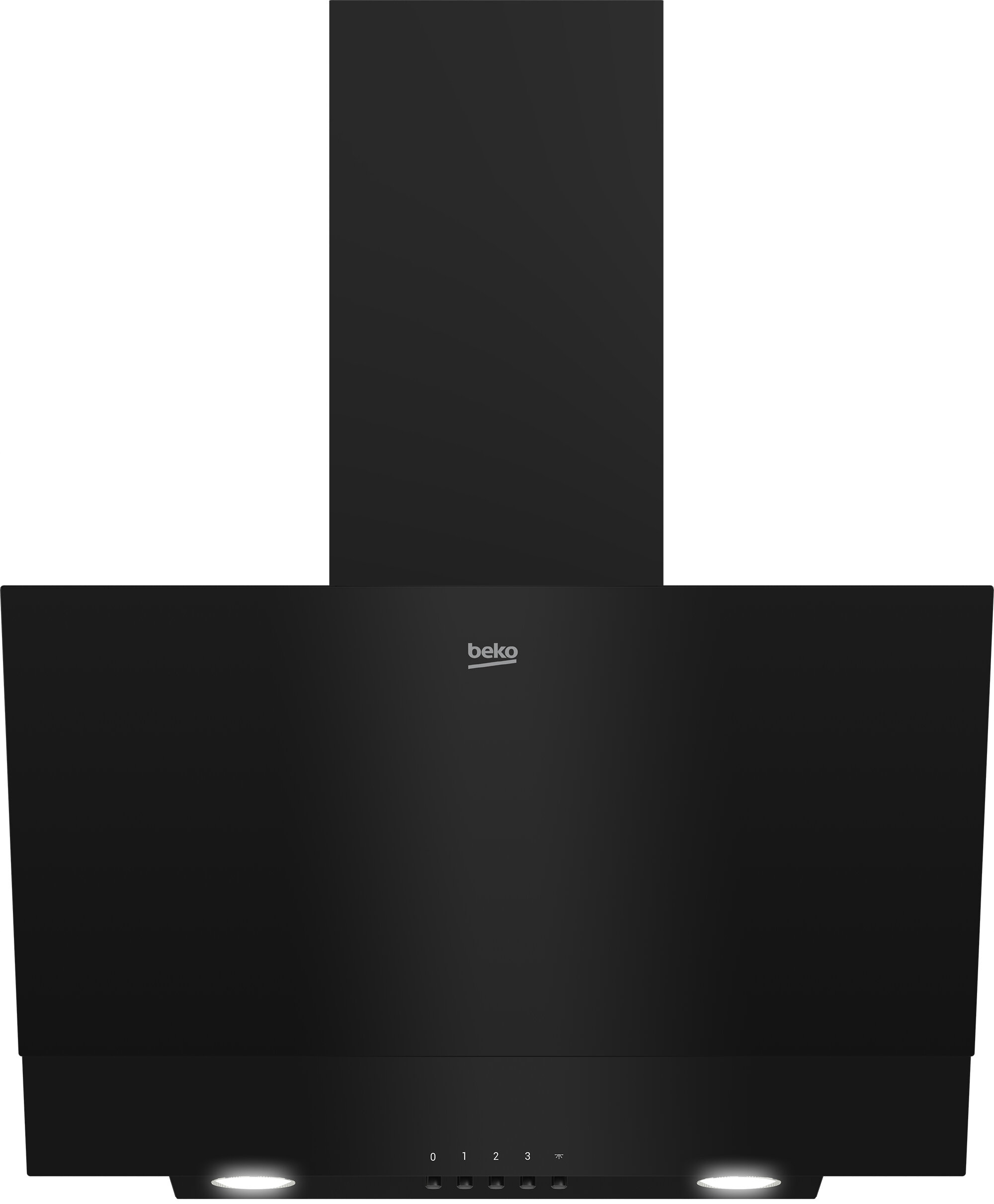 Czarny Okap Beko BHCA62322BBH Skośny 3 poziomy mocy Led