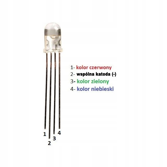Dioda LED 5mm RGB 5 sztuk Producent Elektroweb