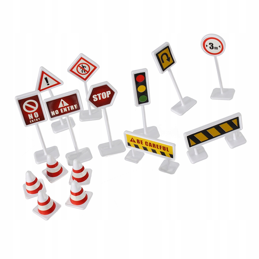 Zestaw znaków drogowych Miniaturowe znaki drogowe