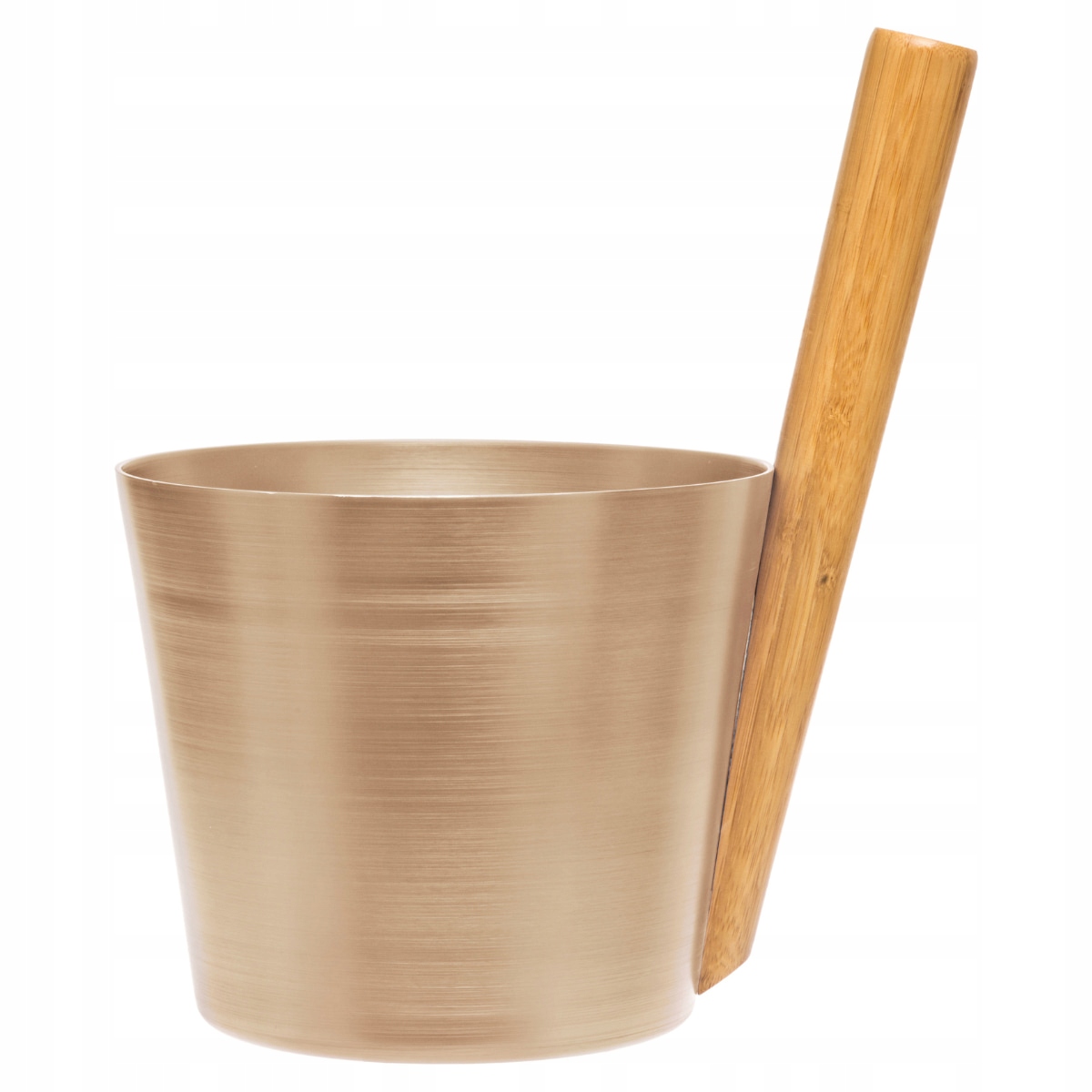 Ceber Vedro Do Sauny Rento 5 L Hliníkové Champagne S Drevenou Rukoväťou