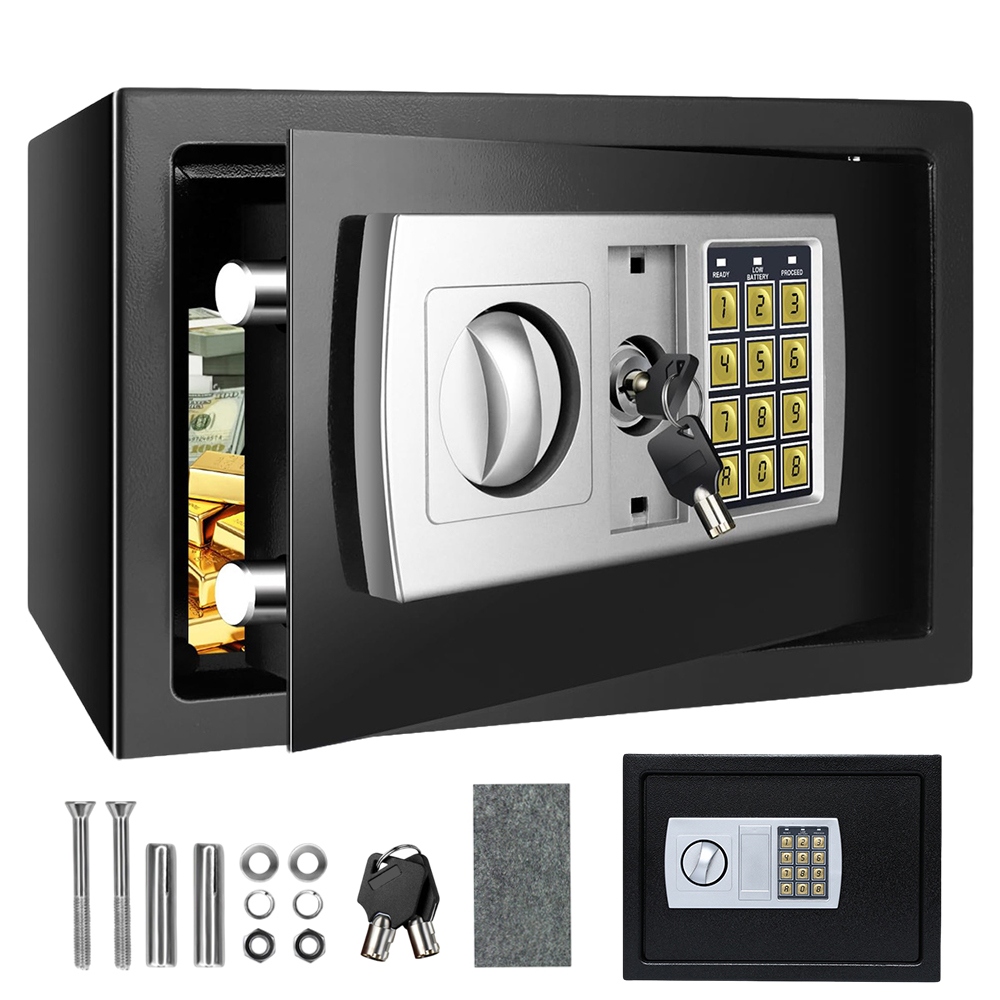 Sejf Domowy Skrytka Kasetka Kompaktowy 8.5L Z Zawiasami Antywyważeniowymi