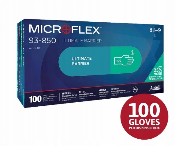 

Ansell 93-850 Microflex rękawice Nitrylowe 100 XL