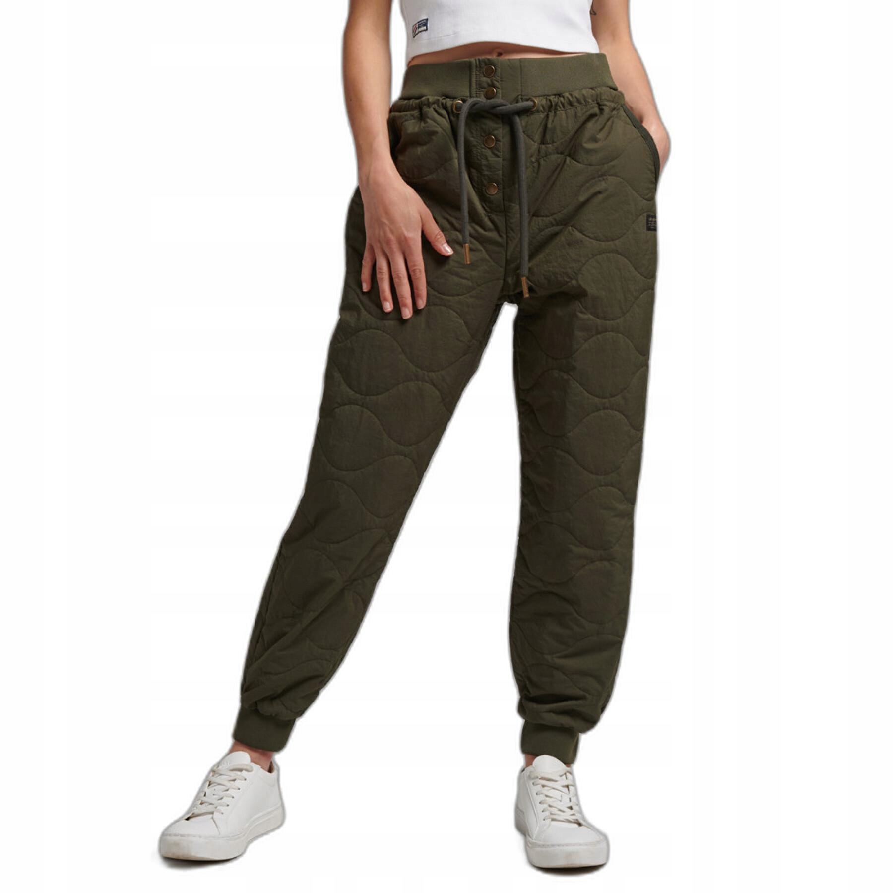 Superdry Pikowane Spodnie Khaki (28/32)