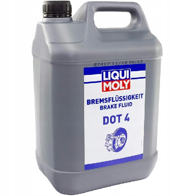 Płyn hamulcowy LIUI MOLY DOT 4 21158 5L kompatybilny >260°C >155°C 1 sztuka