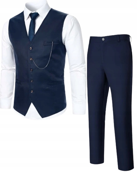 SHEIN MĘSKI KOMPLET SPODNIE Z KAMIZELKĄ XXL V5A