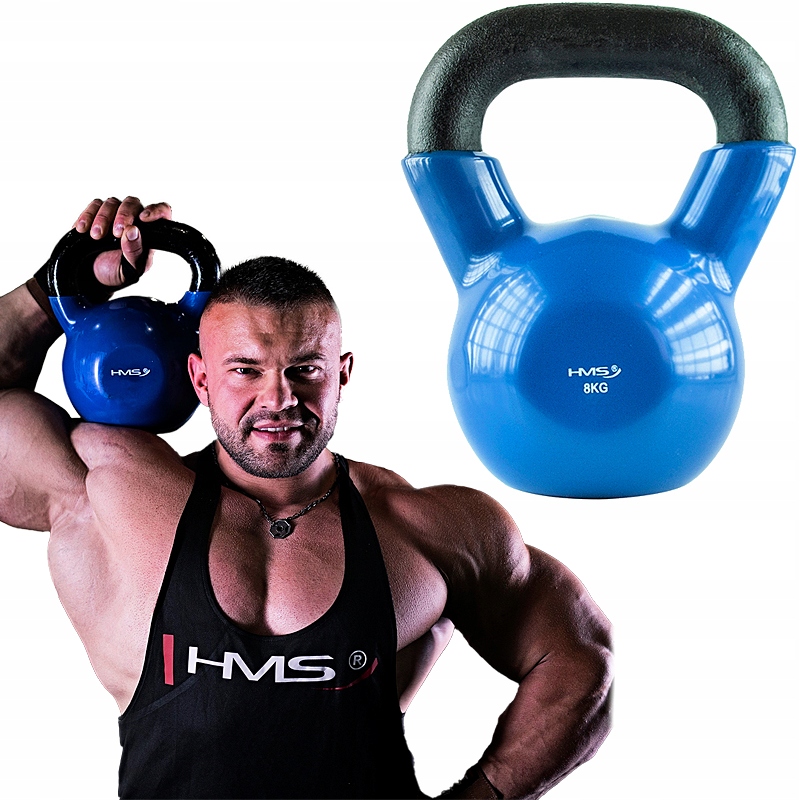 

Kettlebell Żeliwny Hantla Odważnik Kettel 8KG Hms