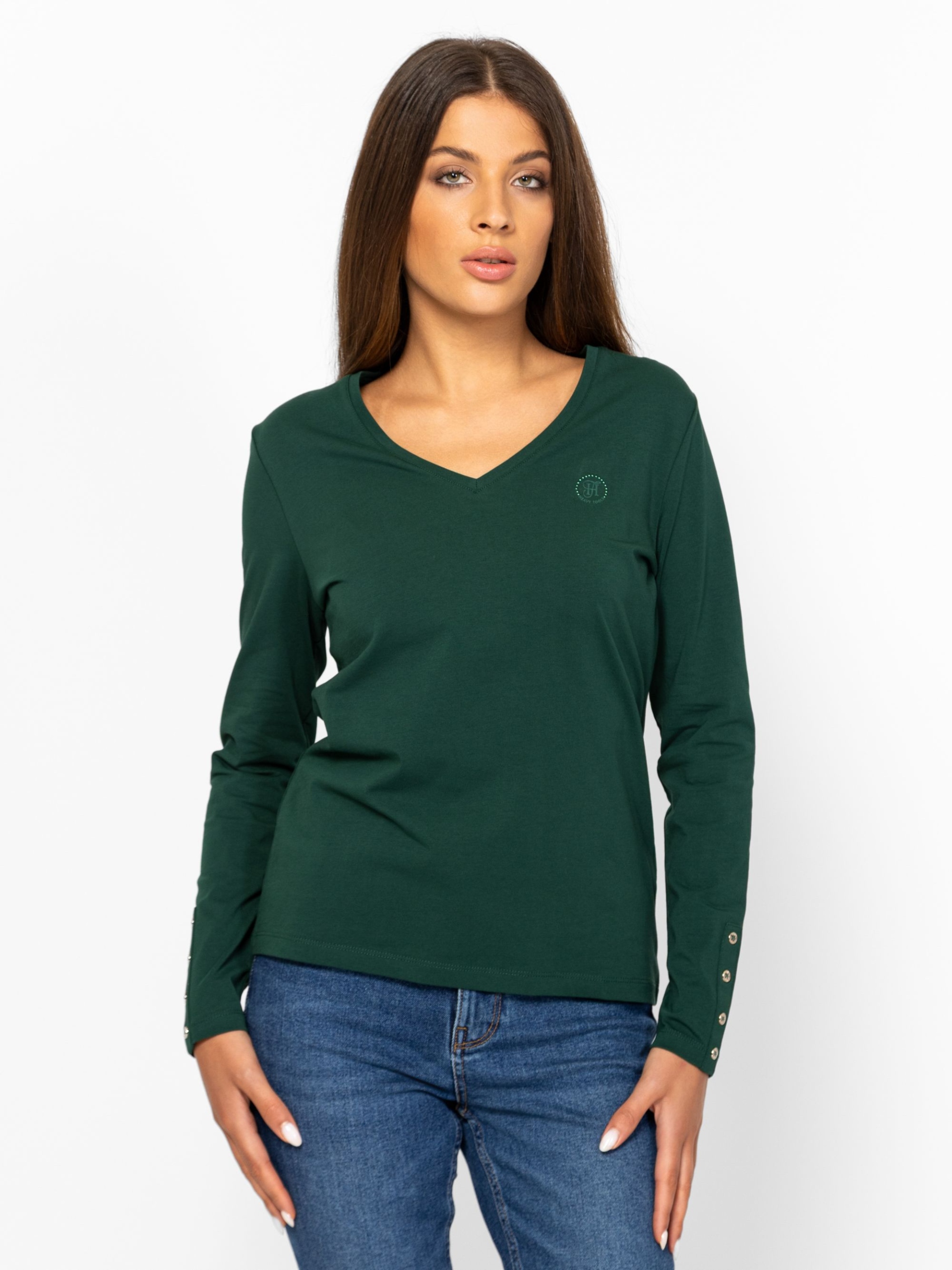 Heavytools Dámská Elegantní Halenka S Dlouhým Rukávem Cinka Green Zelená S