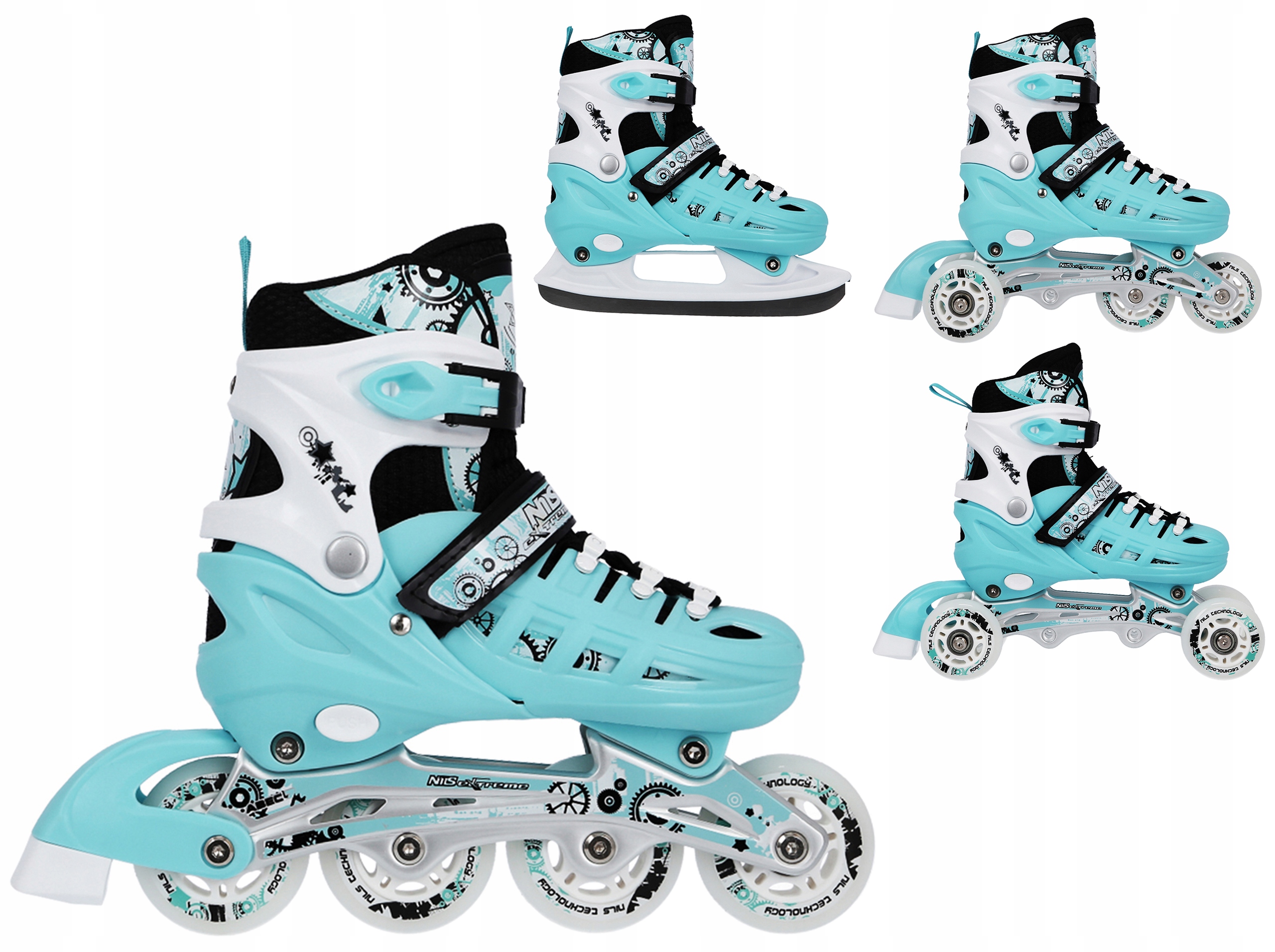 Да, конечно, 4w1 РОЛИКОВЫЕ КОНЬКИ КОНЬКИ РЕГУЛИРУЕМЫЕ 31-34