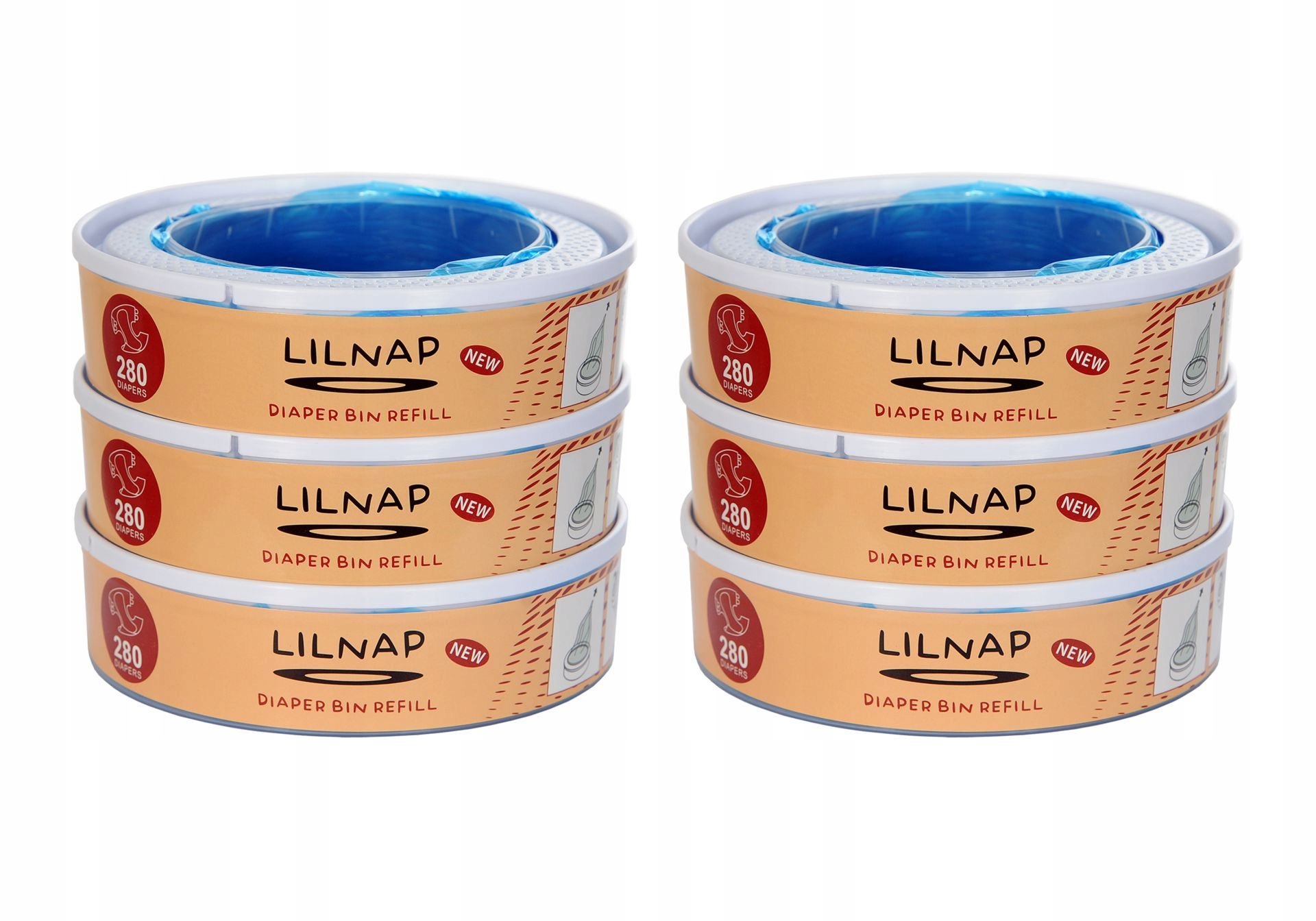 

Lilnap Wkład Do Kosza Na Pieluch Angelcare 6-PAK
