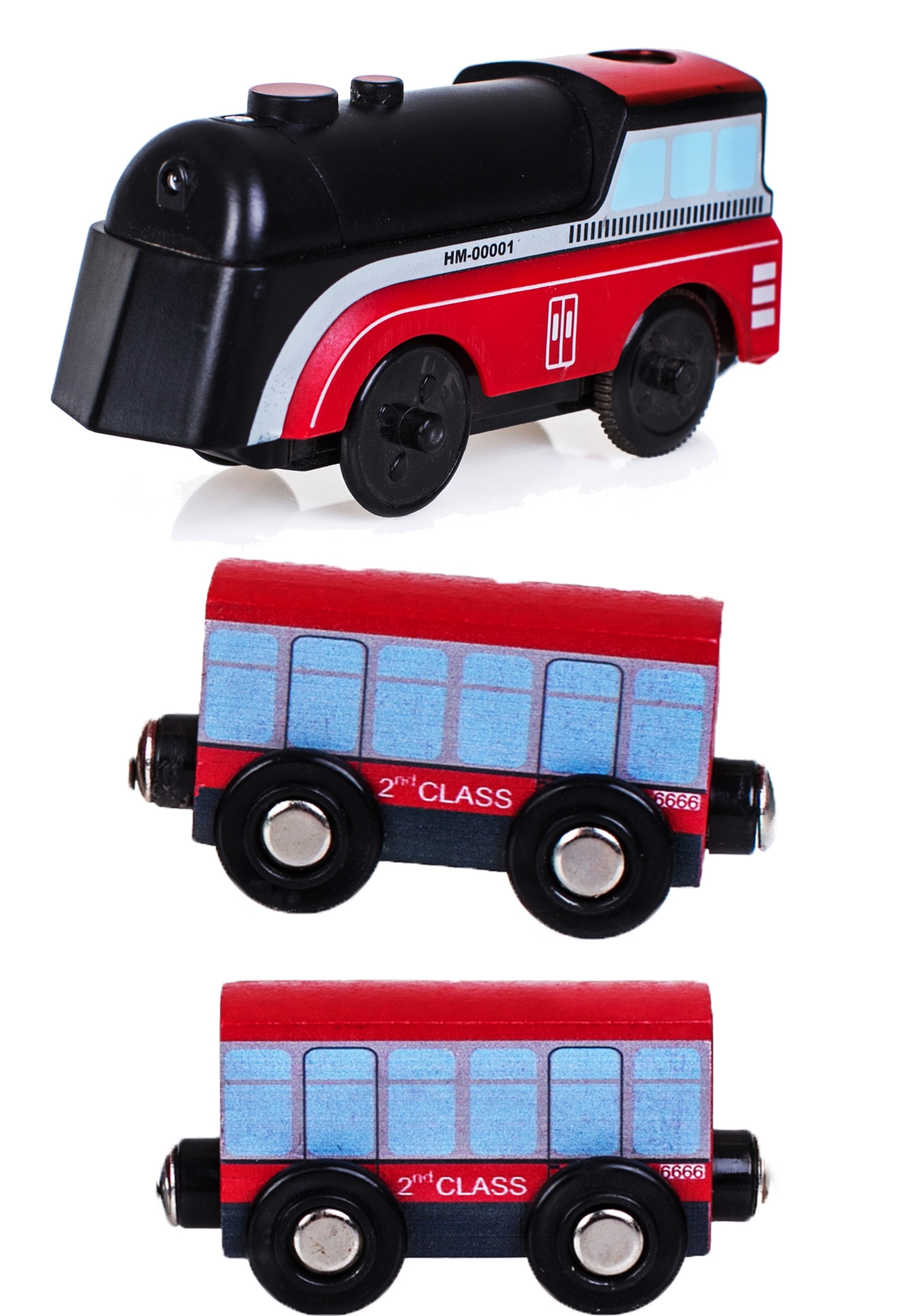 LOKOMOTYWA POCIĄG KOLEJKA NA BATERIE + 2 WAGONIKI EAN (GTIN) 5904161360520