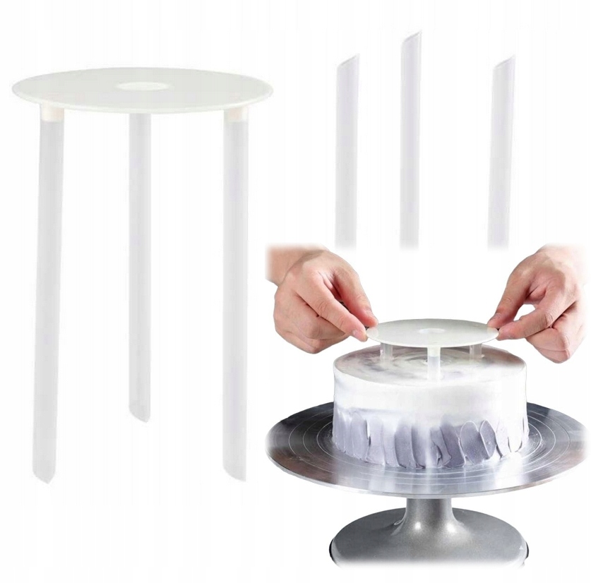 Wsporniki do Tortu Piętrowego+Przekładka 20 cm