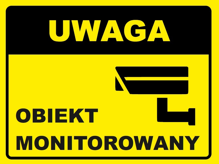 

Naklejka Obiekt Monitorowany monitoring 26x20 cm