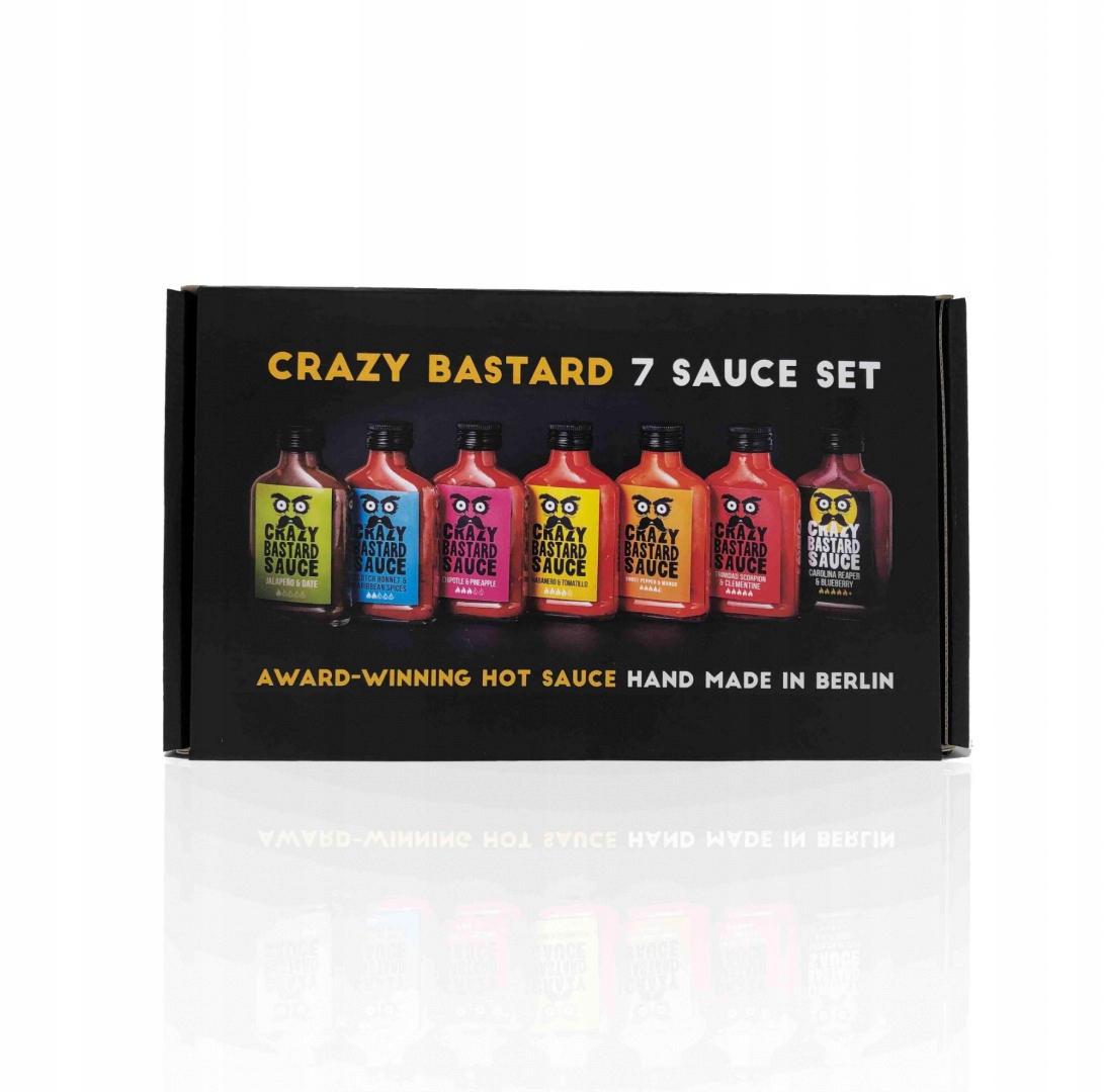 Levně Sada ostrých chilli omáček Crazy Všechny Omáčky 7x100ml Dárek