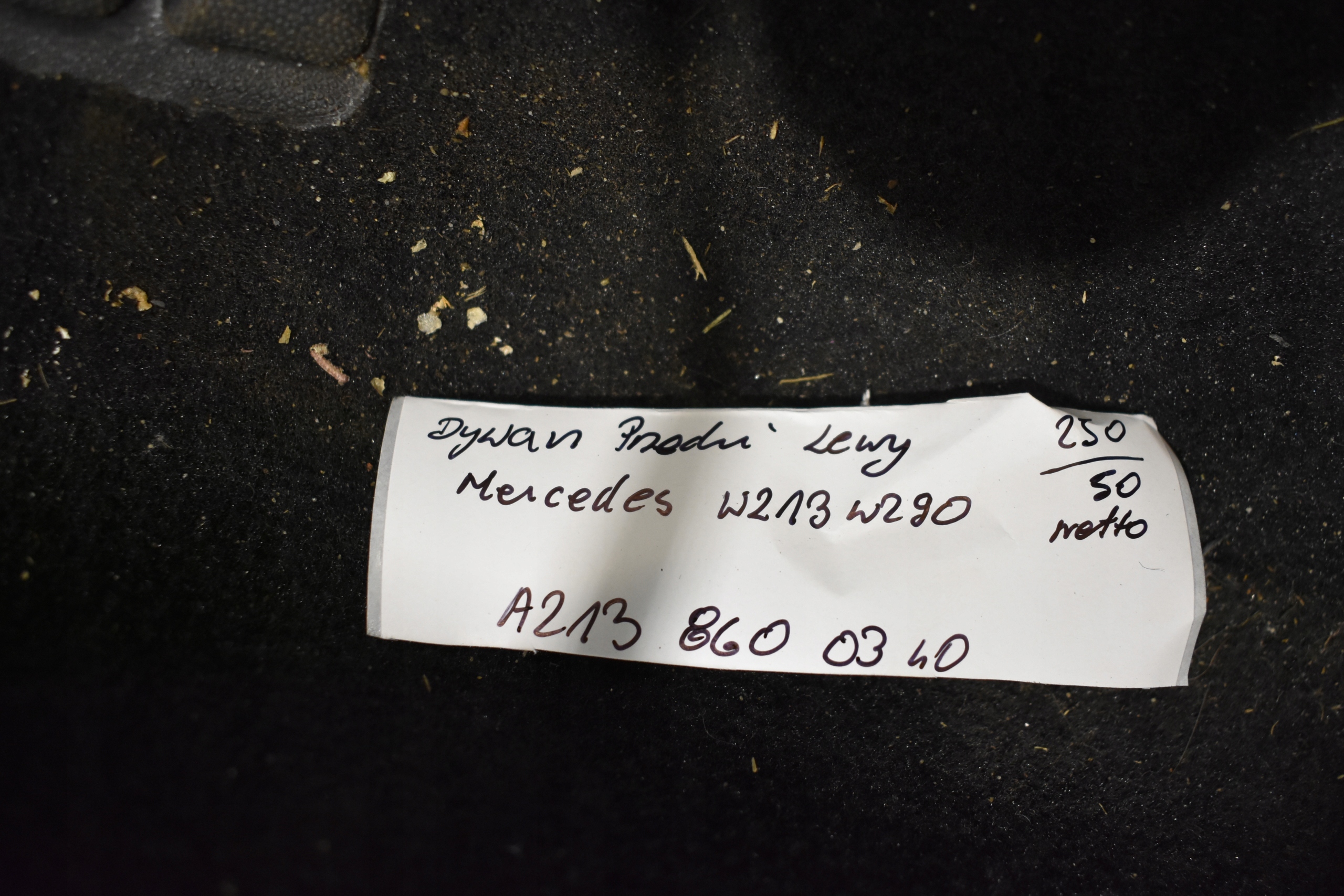IDEALNY carpet front left MERCEDES W213 W290 1