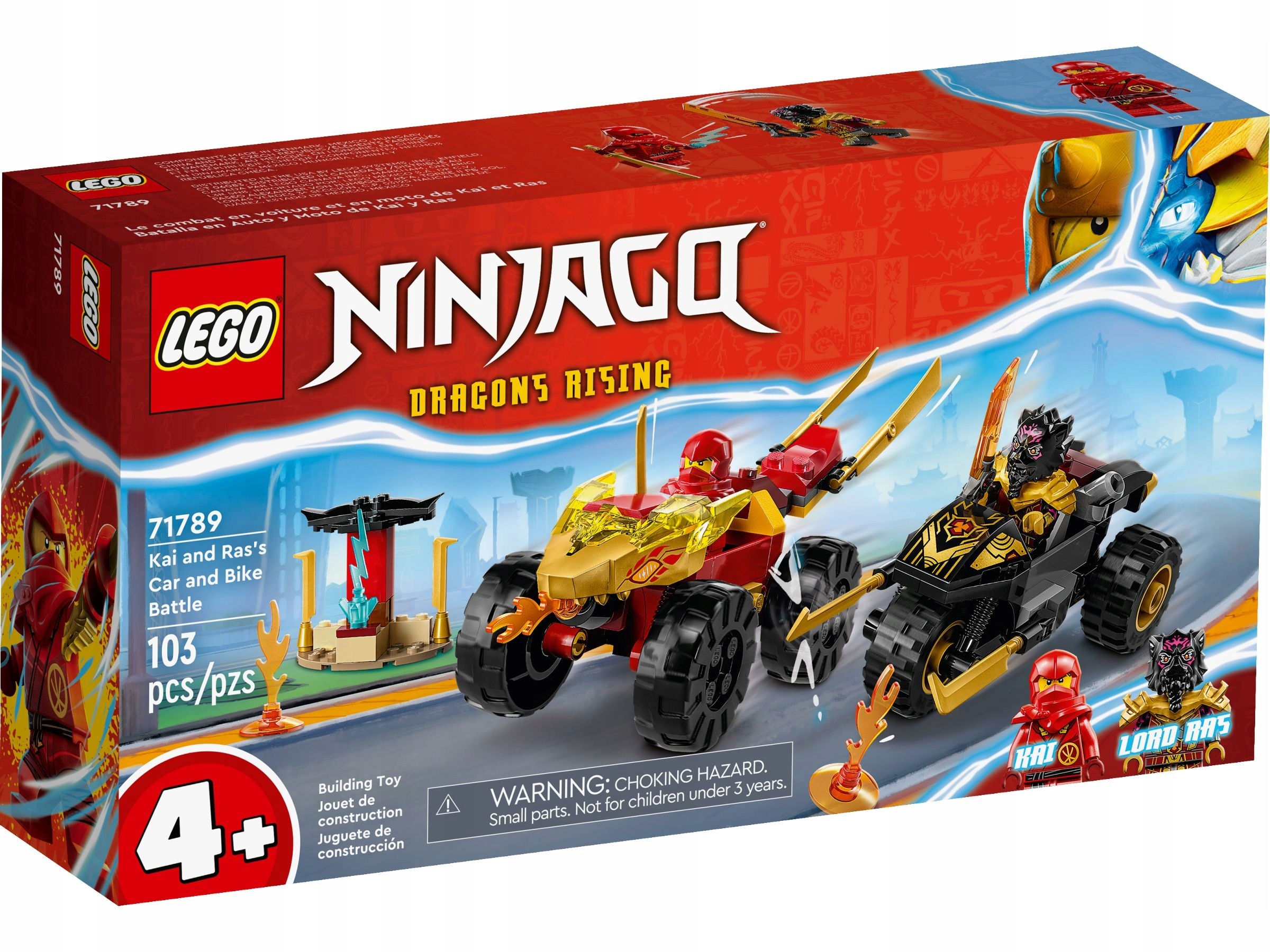 Lego 71789 Ninjago Auto-motocyklová bitva mezi Kaiem a Rasem