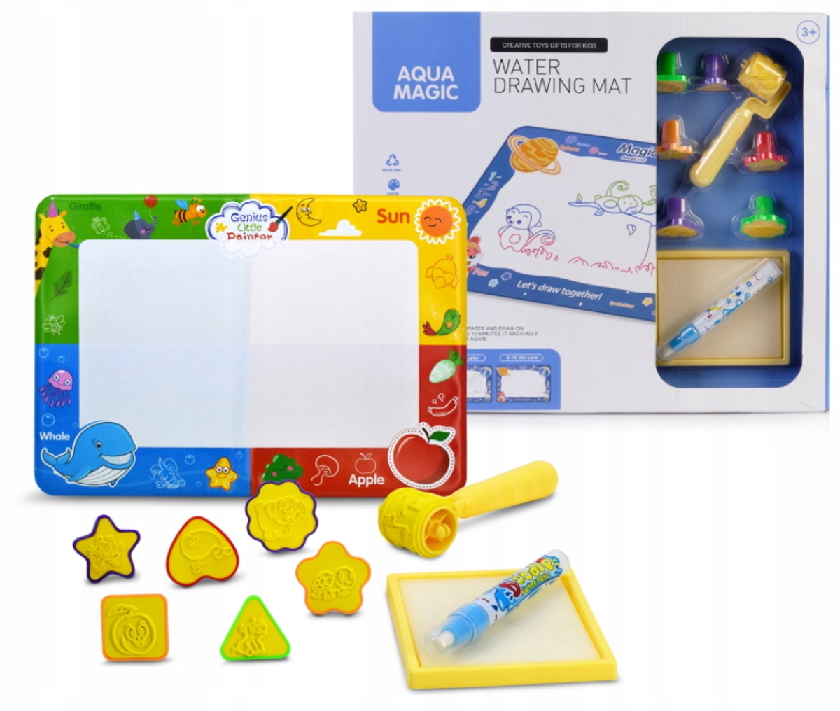 MATA WODNA DO MALOWANIA WODĄ PISAKI STEMPLE WAŁEK