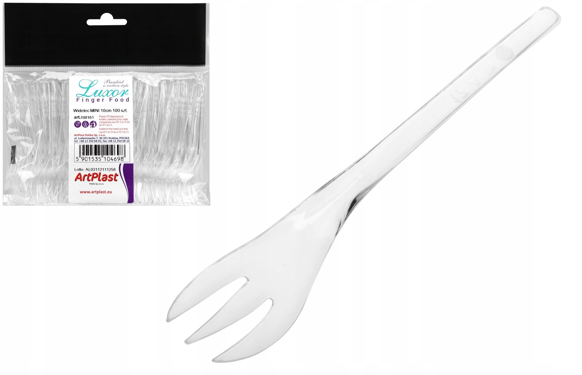 

Widelce do przekąsek Fingerfood Mini 10cm 100szt