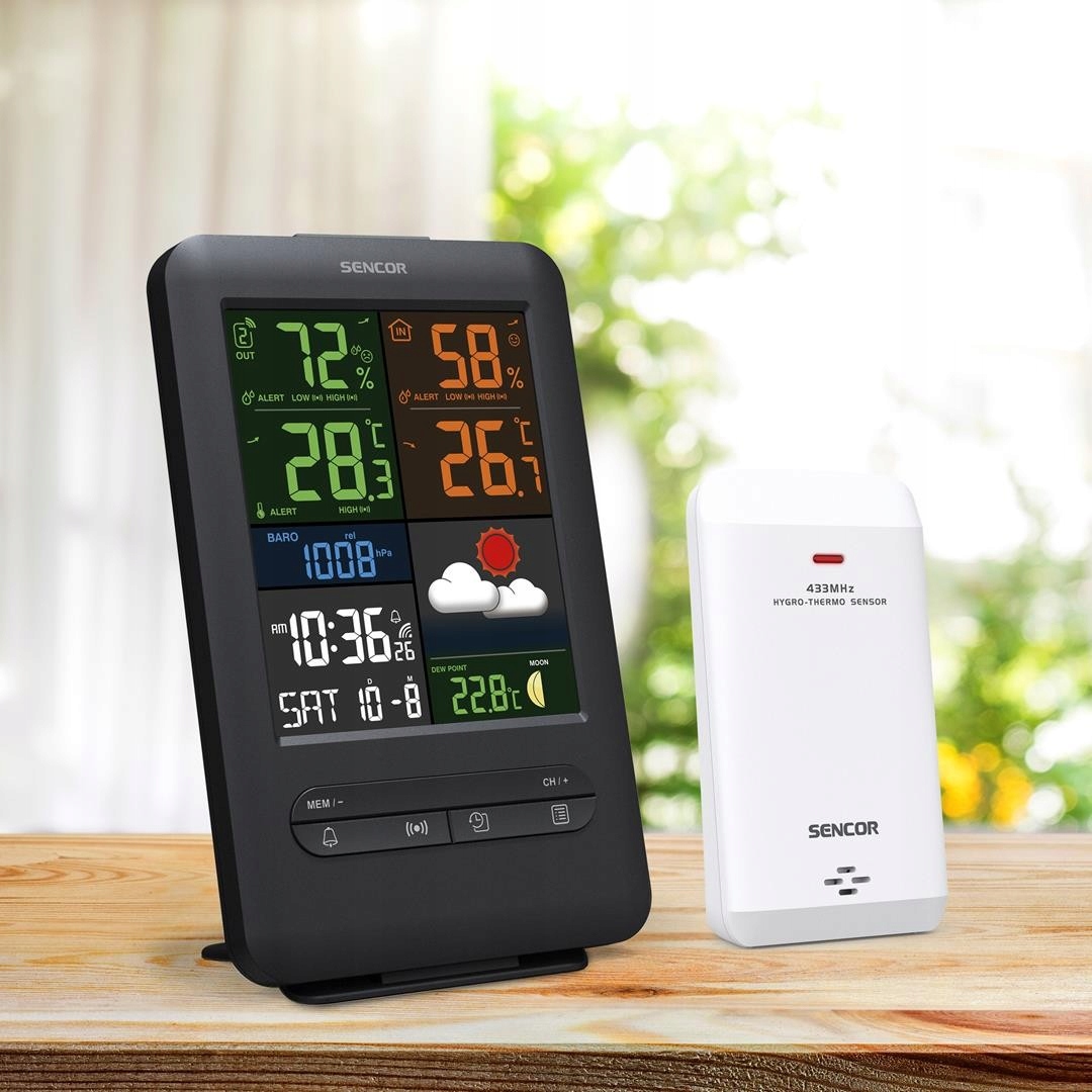 Stacja Pogodowa Sencor SWS Zegar Kalendarz Czujnik Marka Sencor