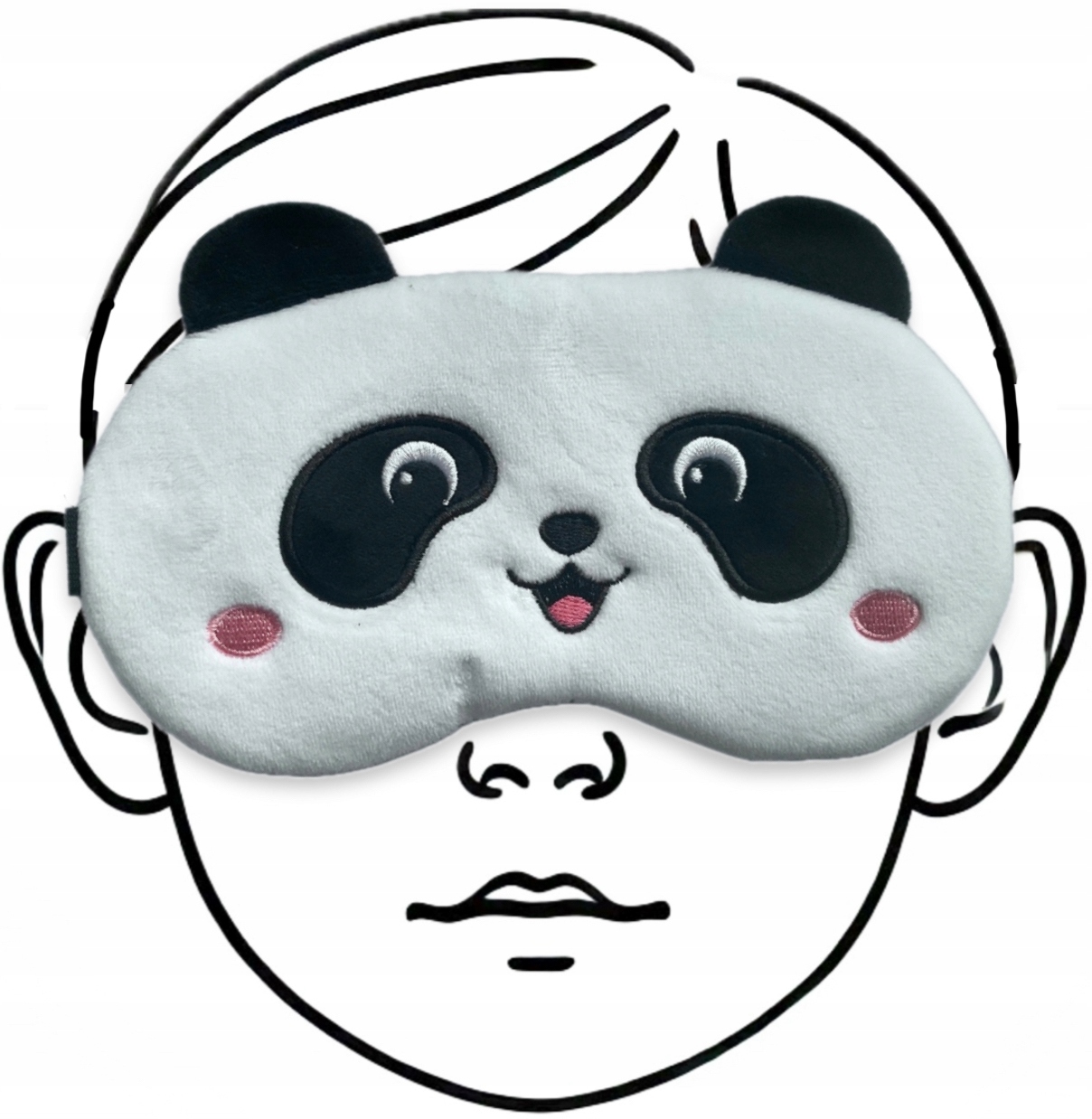 OPASKA NA OCZY MASKA DO SPANIA PODUSZKA MIŚ PANDA OLDMAN NA GUMCE PLUSZOWA Marka Oldman