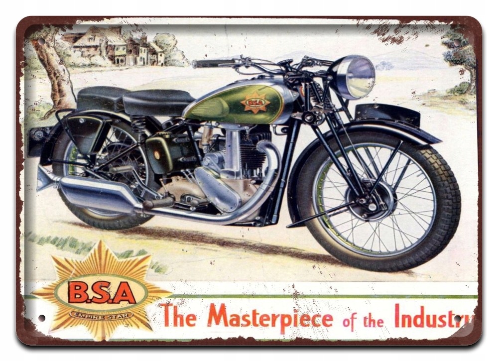 B.s.a.motocykl Metalowy Szyld Plakat Retro #07224