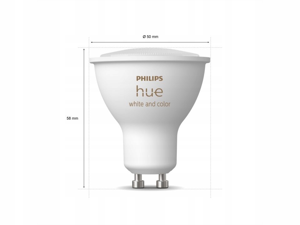 PHILIPS Hue White Color Ambiance GU10 LED 350lm Smart Żarówka RGB — miniatura 9