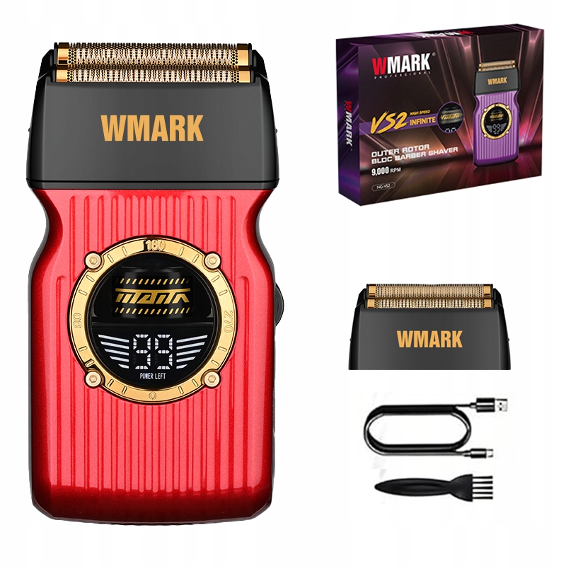 Wmark NG-VS2R Barber Shaver golarka do włosów i brody Bldc 900RPM zapas