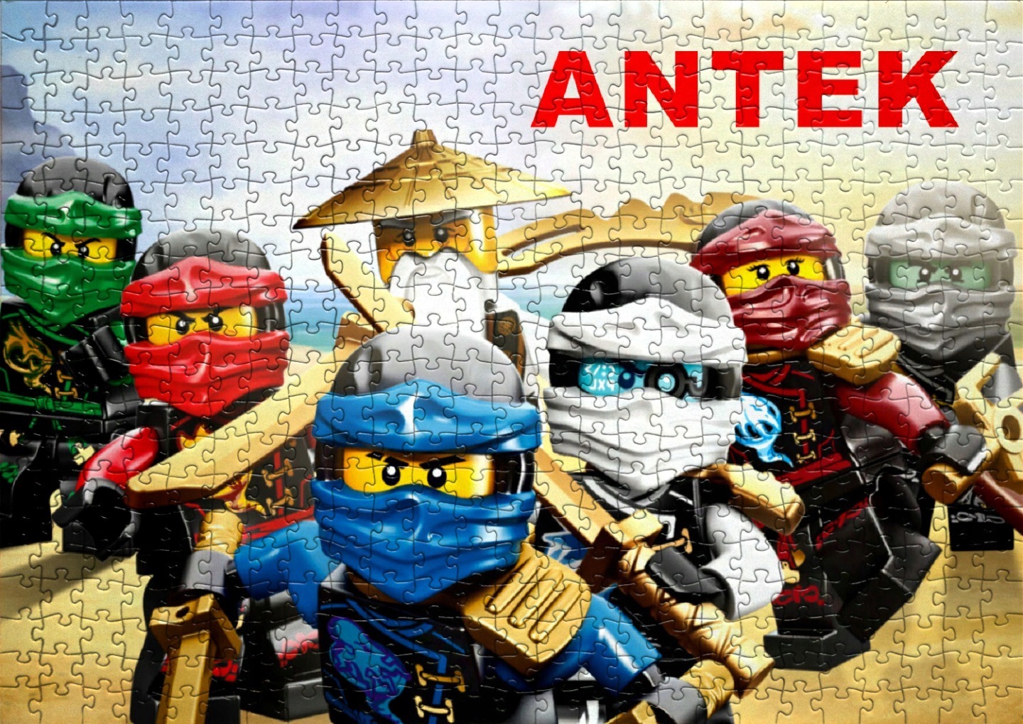 Puzzle Ninjago Imię Dziecka A3 252el
